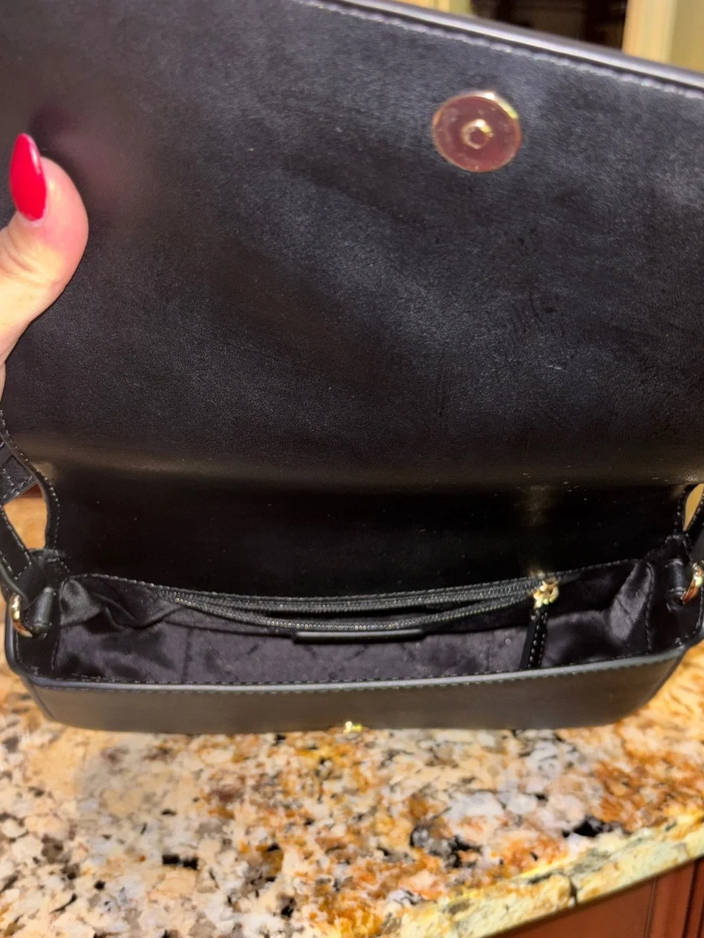 Michael Kors Black Saffiano Crossbody with Gold Logo